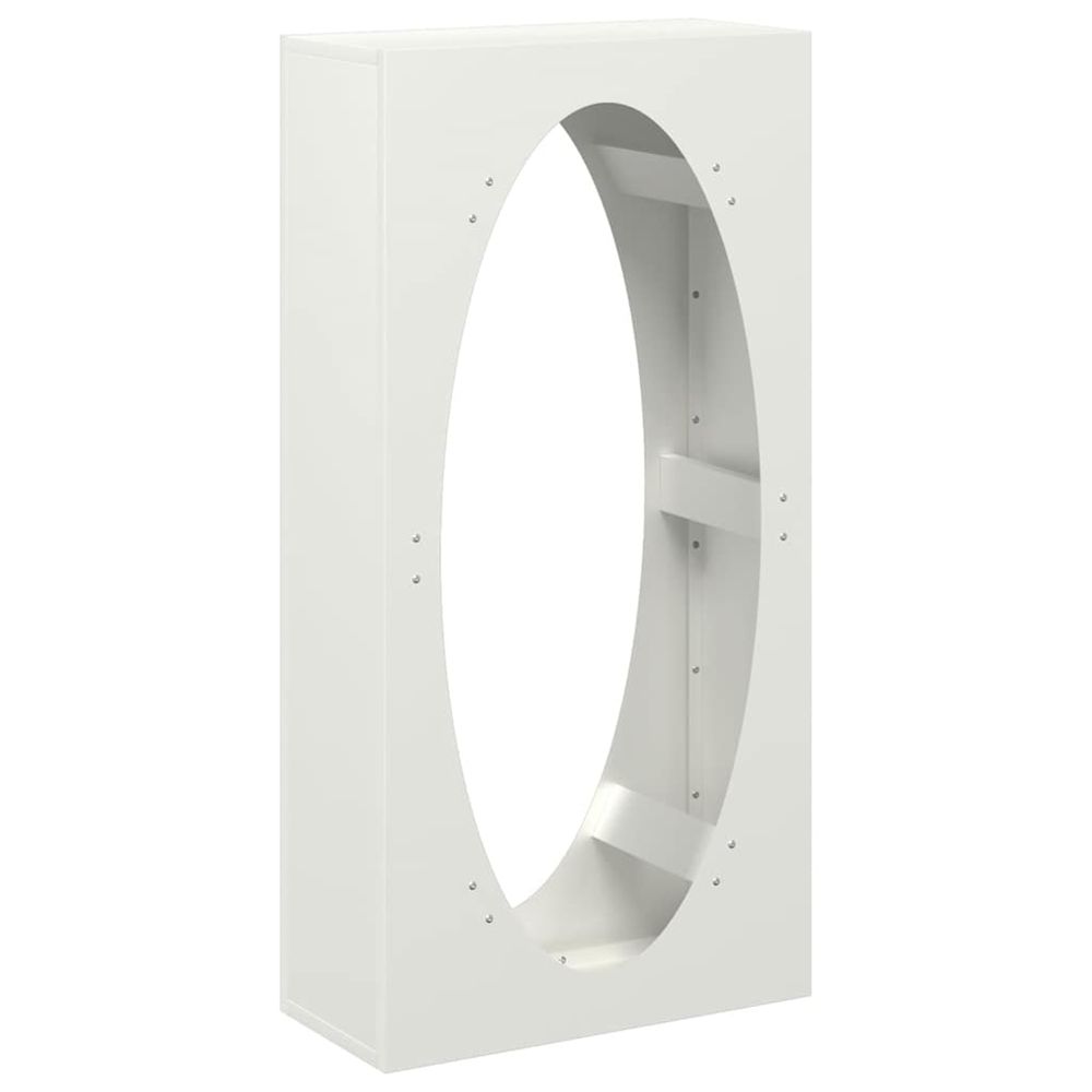 Portant de bois chauffage blanc 50x23x100 cm