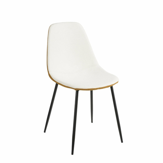 Mica decorations chaise tallos - 43x53x82 cm - polyester - blanc