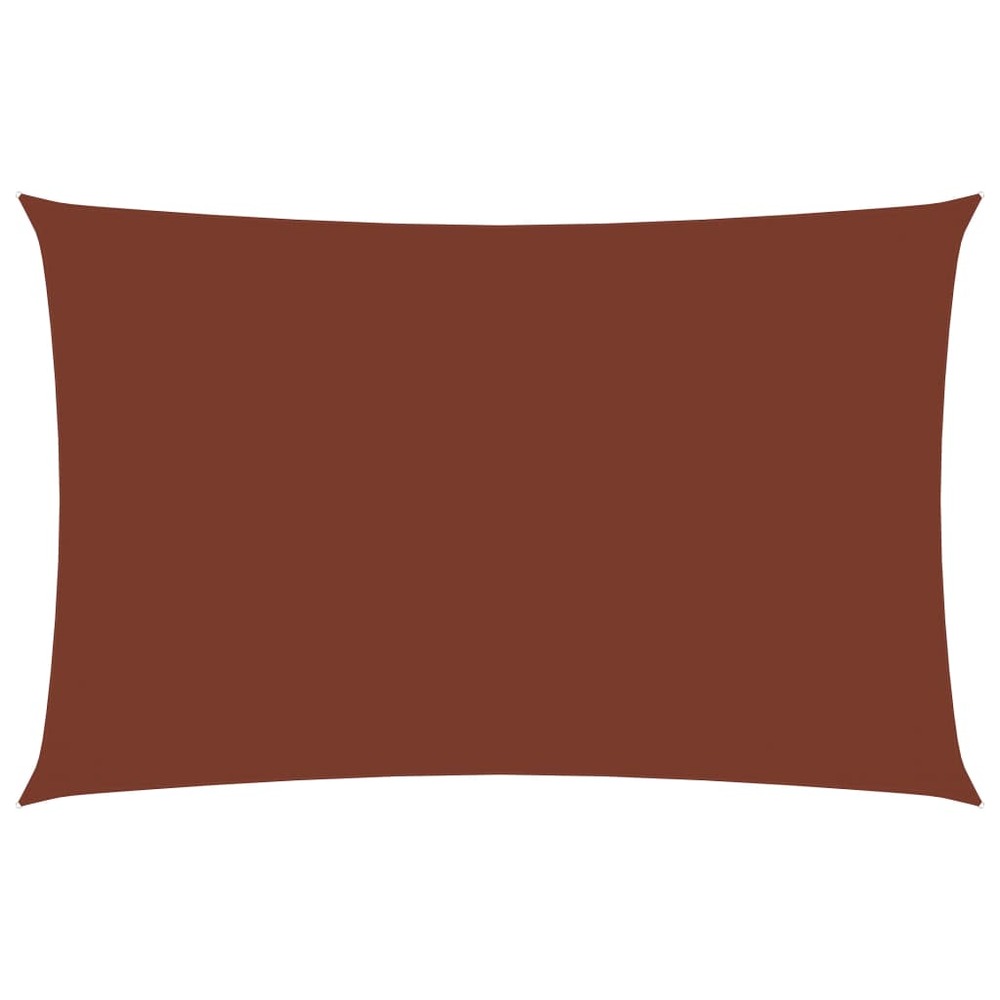 Voile toile d'ombrage parasol tissu oxford rectangulaire 2 x 4,5 m terre cuite