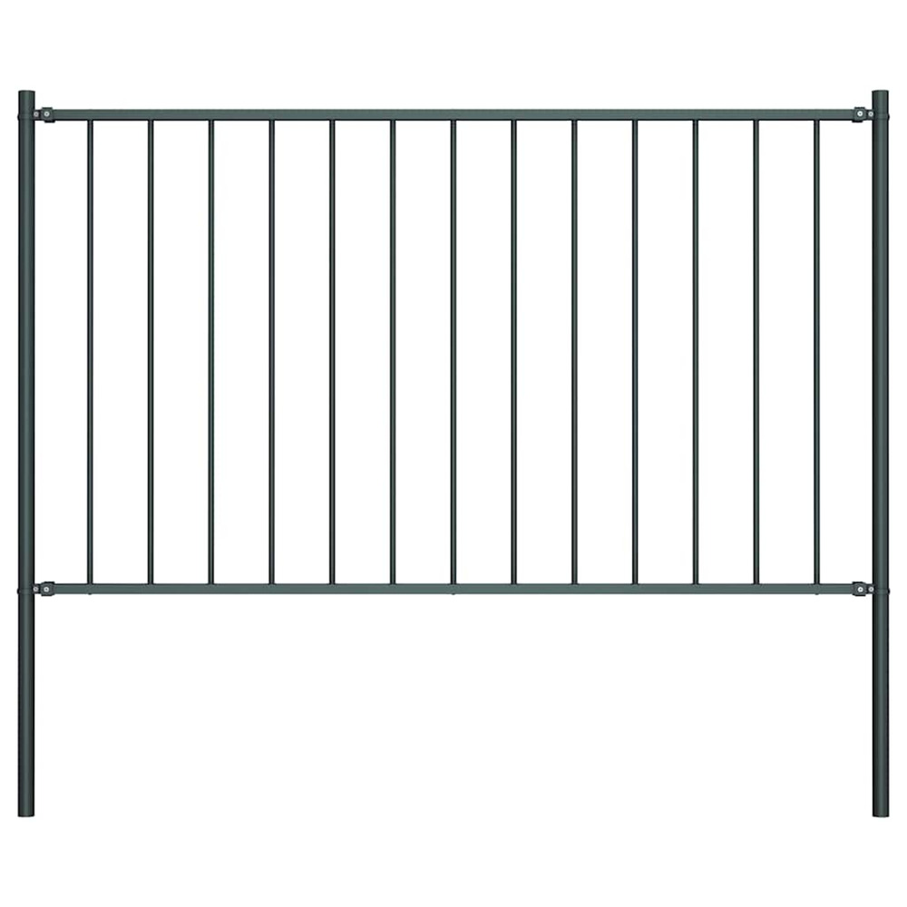 Panneau de clôture avec poteaux en acier thermolaqué 1,81 x 0,75 m anthracite