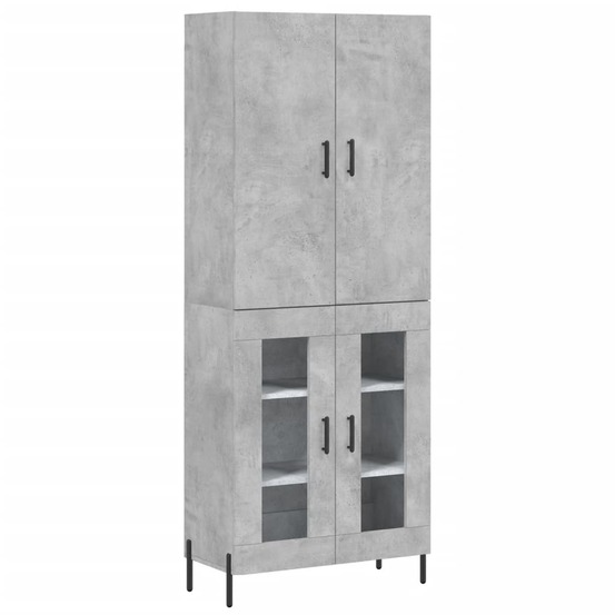 Buffet bahut commode armoire meuble de rangement organisateur cuisine salle de séjour salon haut 69,5 x 34 x 180 cm bois d'in