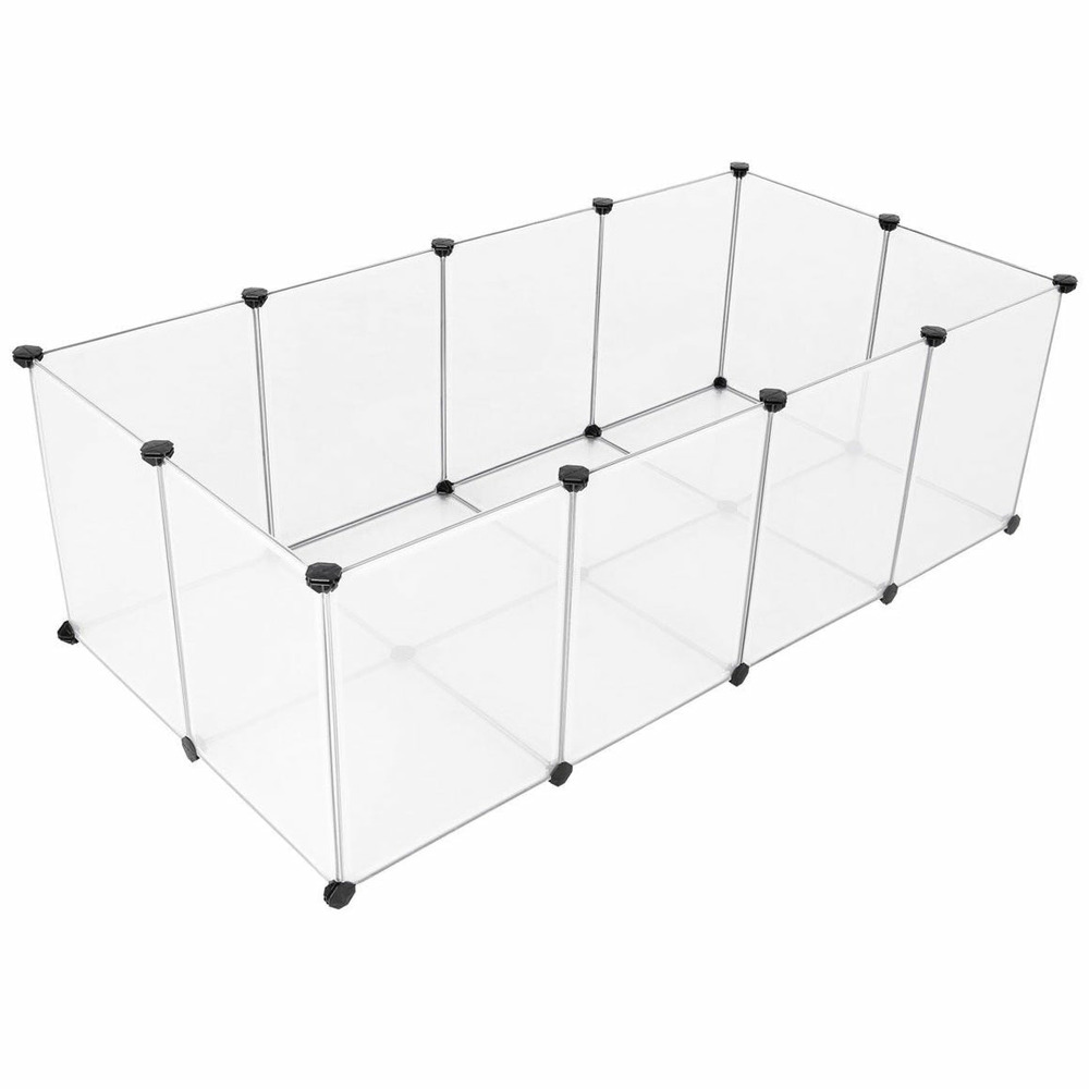 Enclos petits animaux fond cage modulable cochon d'inde hamster lapin rongeur petits animaux domestiques 143 x 73 x 46 cm pan