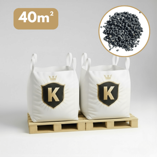 Gravier marbre vert 12/16 mm – pack 2 big bag +/- 1,5t – 40 m²