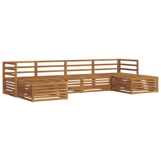 Ensembles de canapés 6 pcs naturel bois d'acacia massif