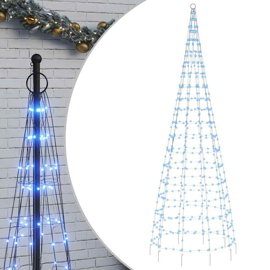 Sapin de noël à led 550 led bleu 300 cm