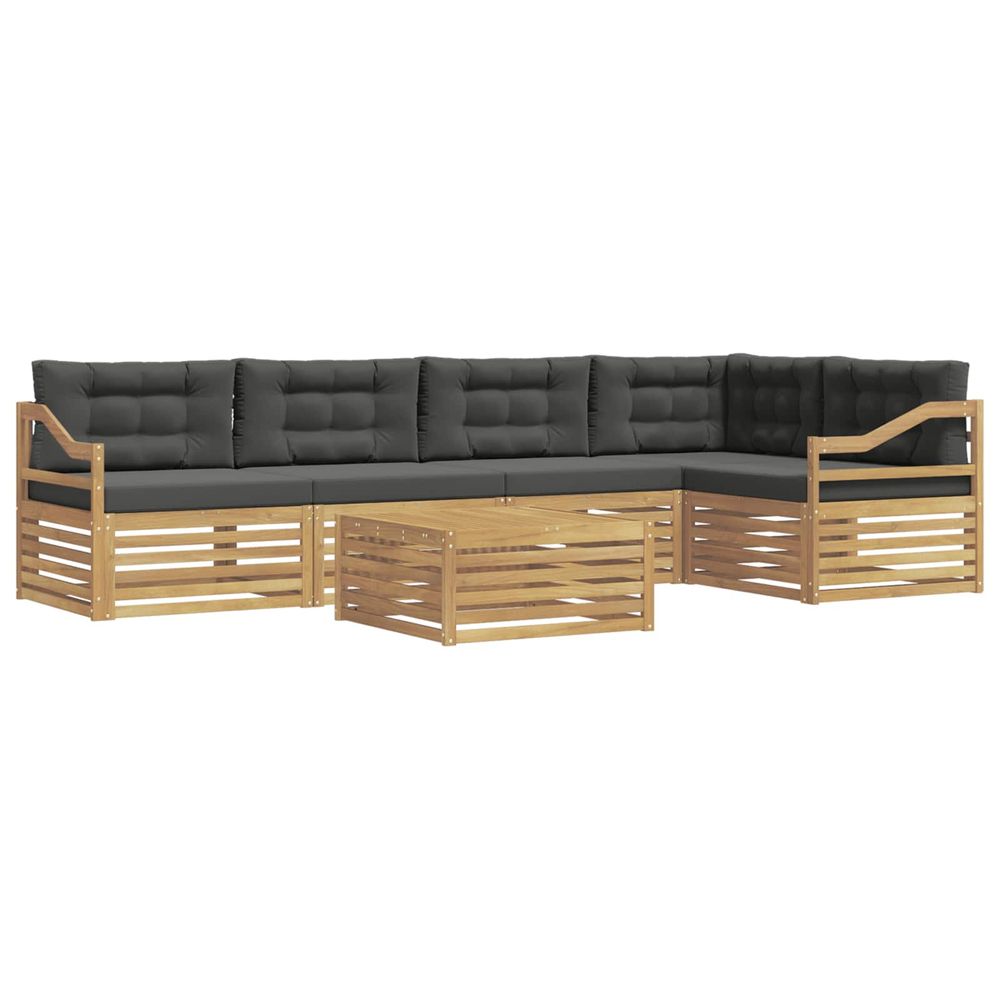 Ensemble de canapés d'extérieur 6 pc blanc et anthracite