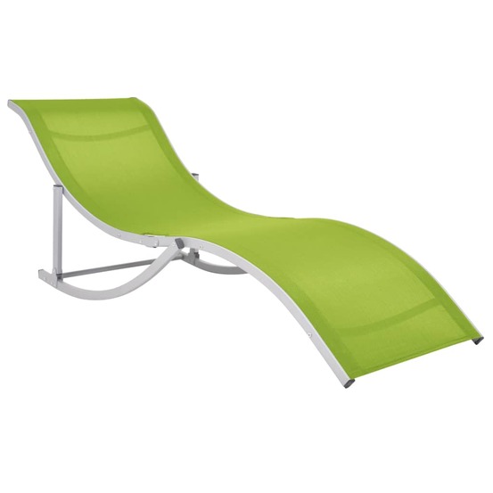 Chaises longues pliables 2 pcs vert textilène