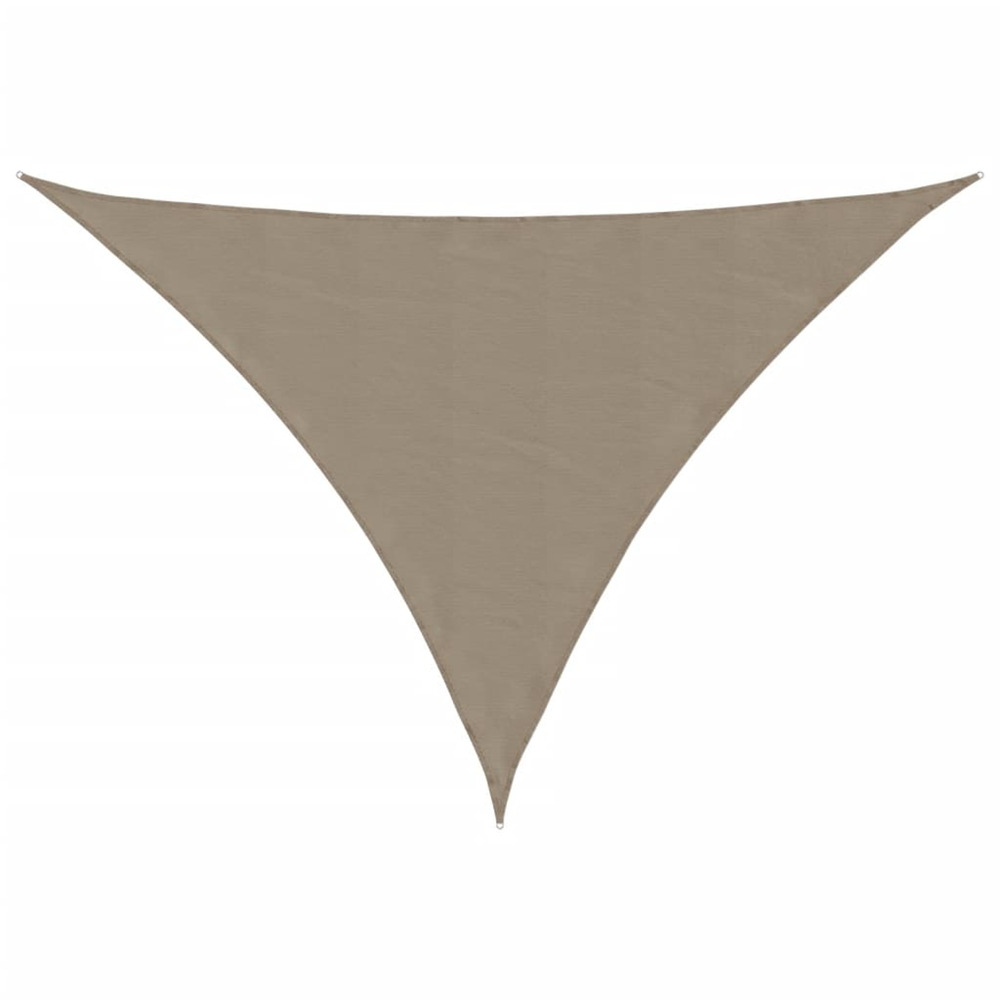 Voile de parasol tissu oxford triangulaire 2,5x2,5x3,5 m taupe