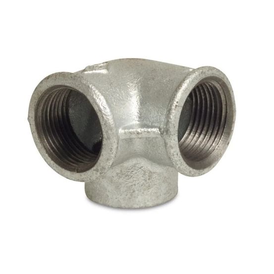 Raccord fileté fonte malléable 3/4 pouce, distributeur d'angle galvanisé