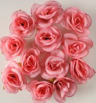 Têtes de rose artificielle x 12 saumon d 4 50 cm pour boule de rose - couleur: r