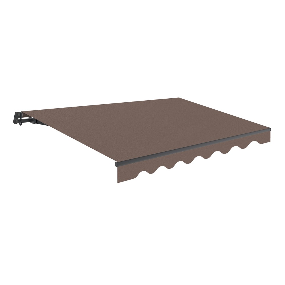 Store banne manuel 2,5x2m taupe polyester – structure aluminium anthracite inclinaison réglable