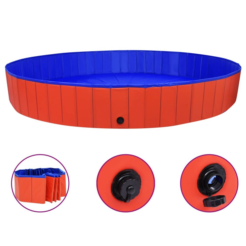 Piscine pliable pour chiens Rouge