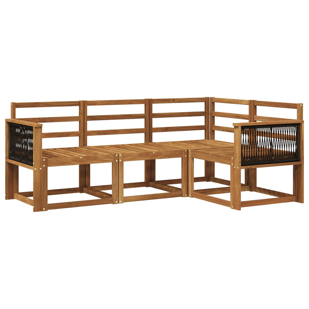 Ensemble de canapés d'extérieur 4 pcs naturel