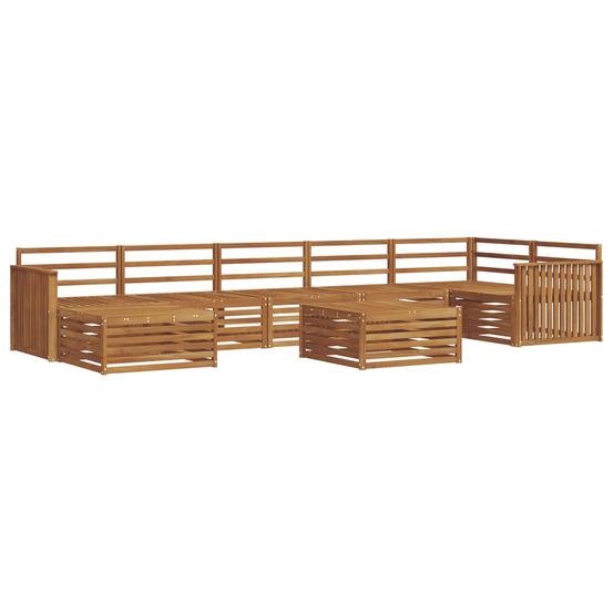 Ensembles de canapés 8 pcs naturel bois d'acacia massif