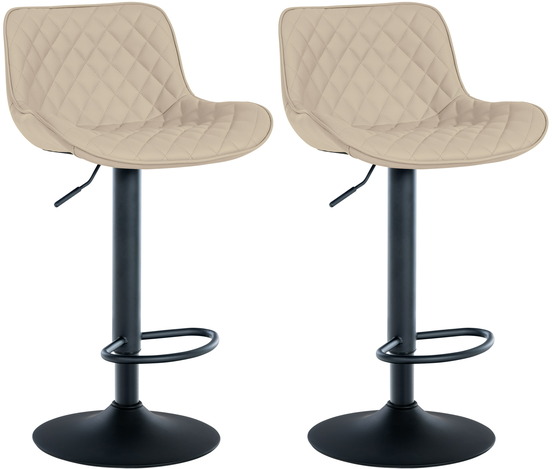 Lot de 2 tabourets de bar minosa simili cuir