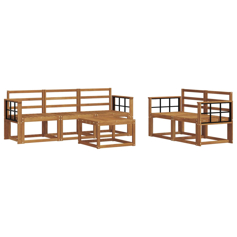 Ensemble de canapés d'extérieur 6 pcs naturel