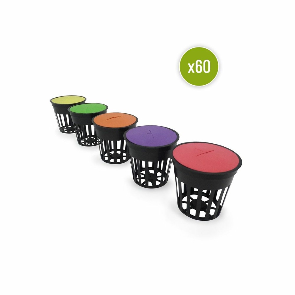 Lot de 60 pots panier hydro ø54mm – aéroponie & hydroponie