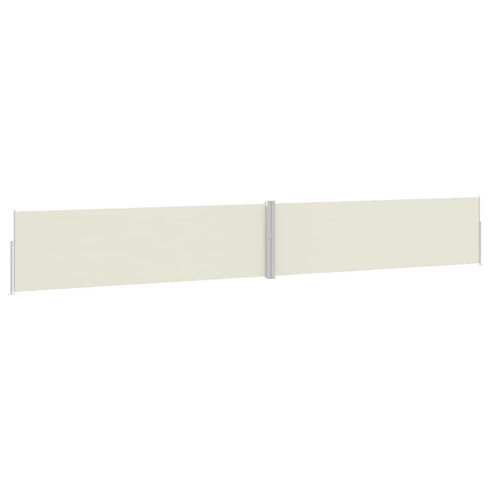 Auvent latéral rétractable de patio 170x1200 cm crème