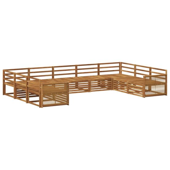 Ensemble de canapés d'extérieur 9 pc naturel