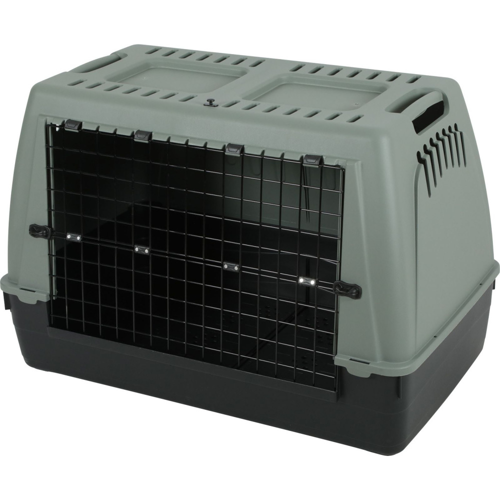 Cage de transport en plastique recyclé travel 98 x 67 x 55 cm