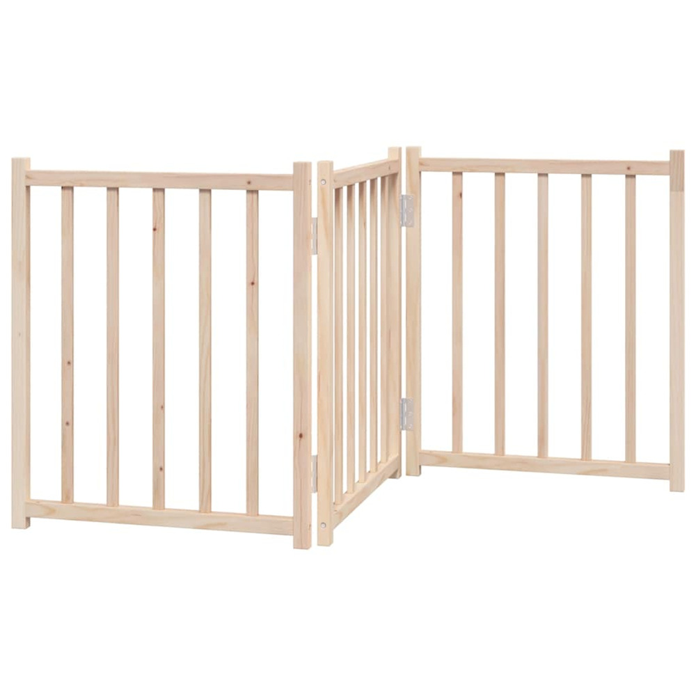 Barrière pour chien pliable 3 panneaux 150 cm bois sapin massif