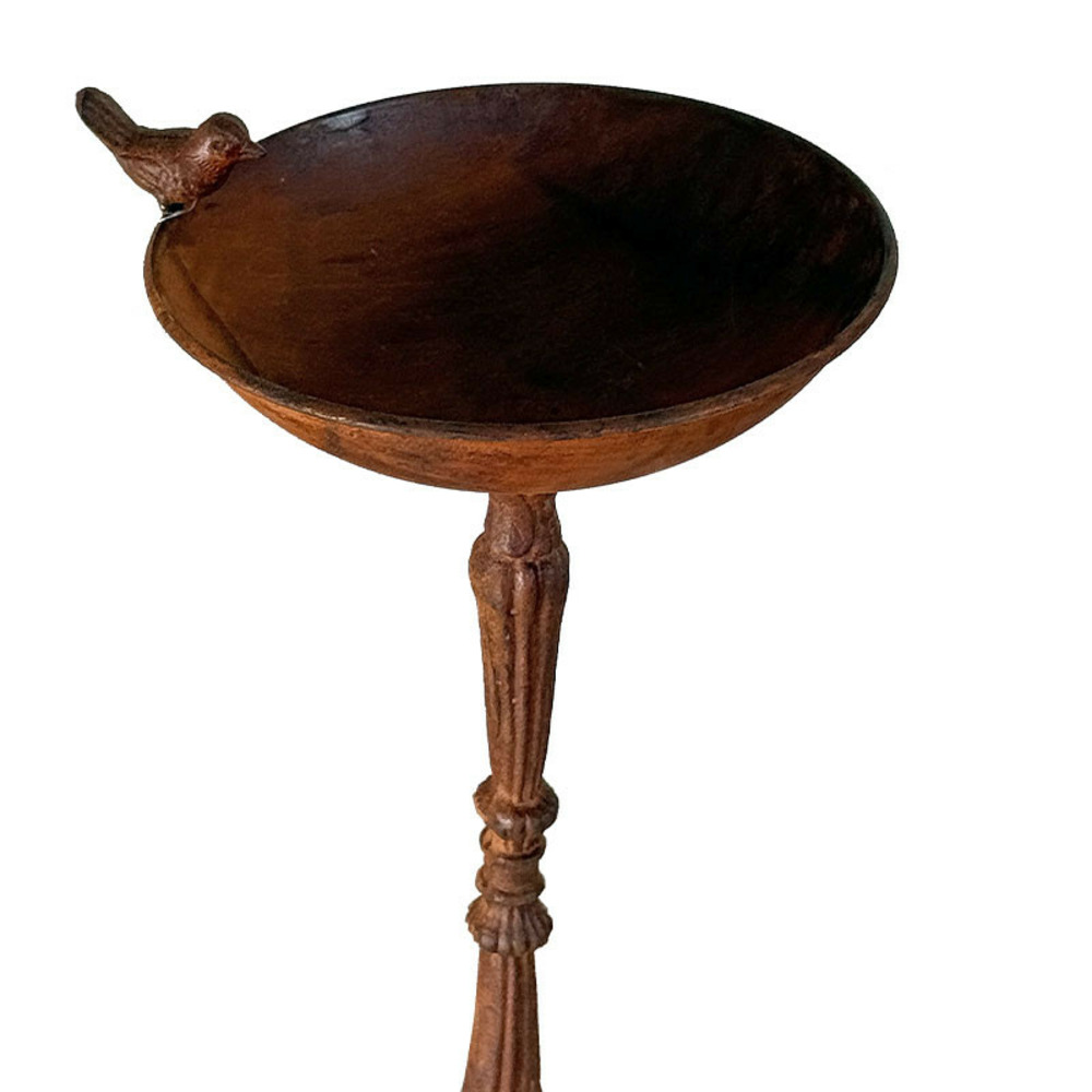 Mangeoire à oiseaux acier sur pied 23x23x49cm