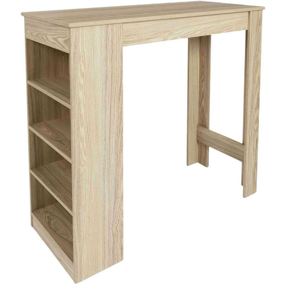 Table bar avec étagères intégrées cheers bois