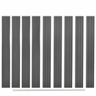 Panneaux de clôture de remplacement 9 pcs wpc 170 cm gris