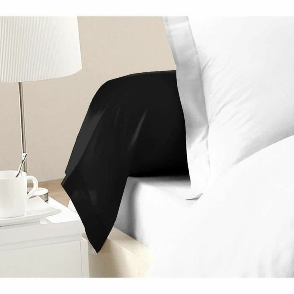 2 taies de traversin noir 100% coton 85 x 185 cm