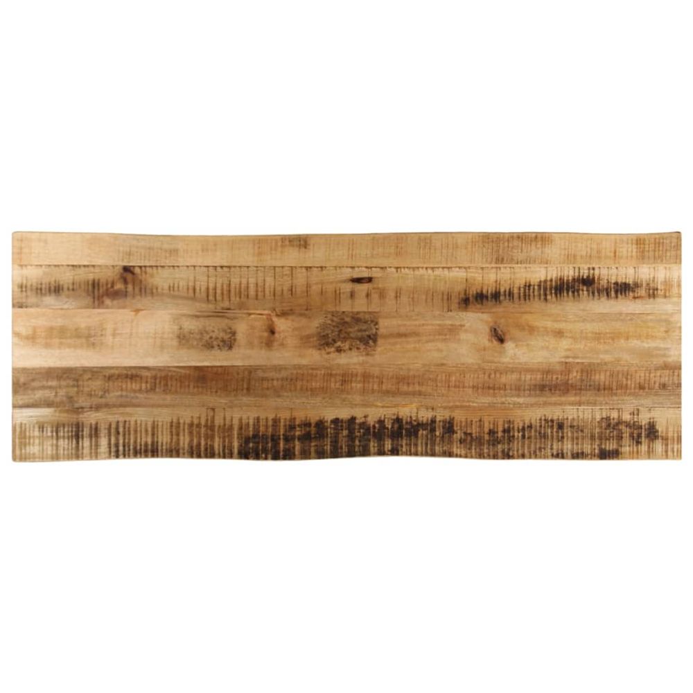 Dessus de table bord vivant 120x40x2,5 cm bois de manguier brut