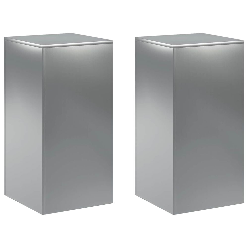 Support de plante 2 pcs argenté 40 x 40 x 80 cm