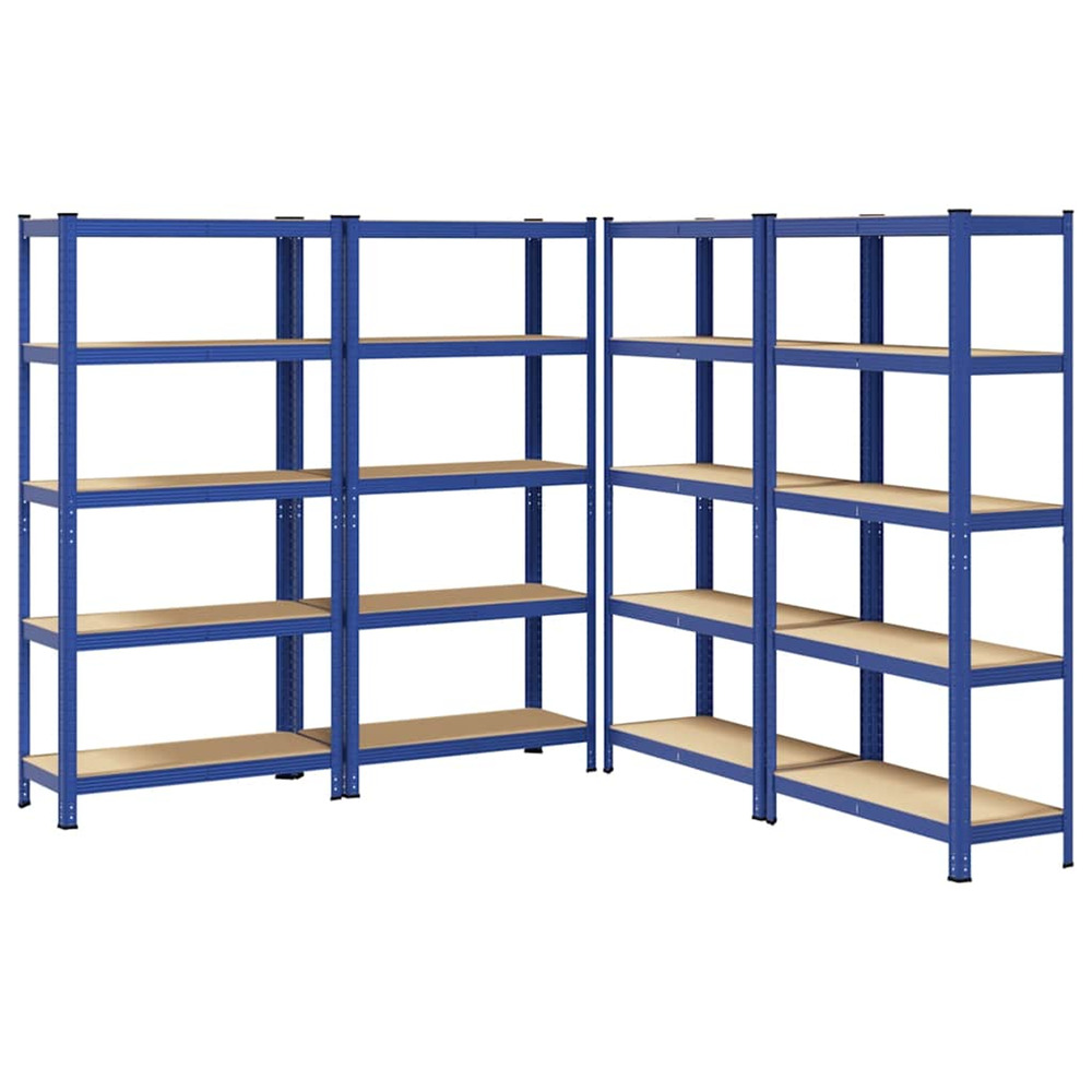 Étagères de rangement à 5 niveaux 4 pcs bleu