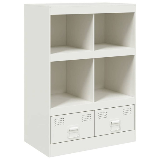 Buffet haut blanc 67x39x95 cm acier