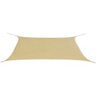 Voile toile d'ombrage parasol en tissu oxford rectangulaire 4 x 6 m beige