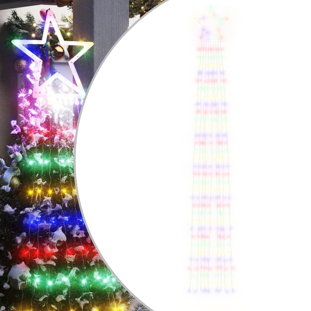 Guirlande de sapin de noël 320 led colorées 375 cm