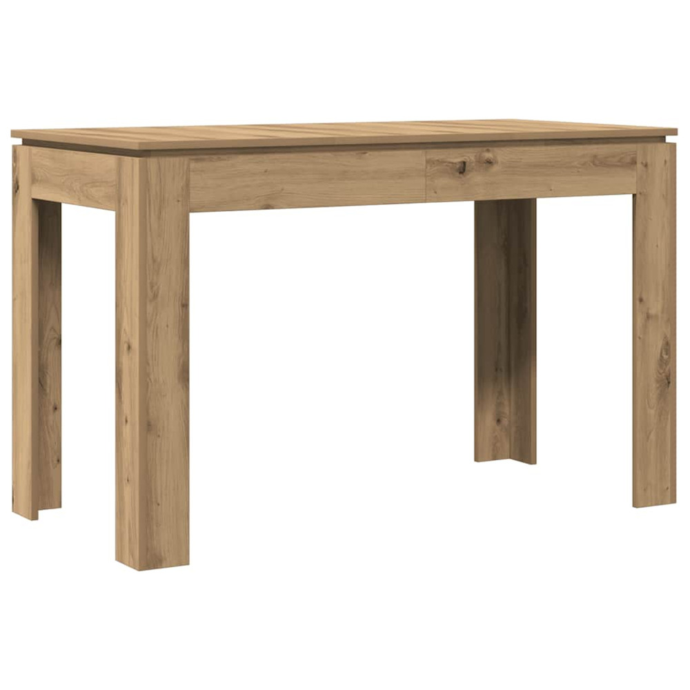Table à manger chêne artisanal 120x60x76 cm bois d'ingénierie