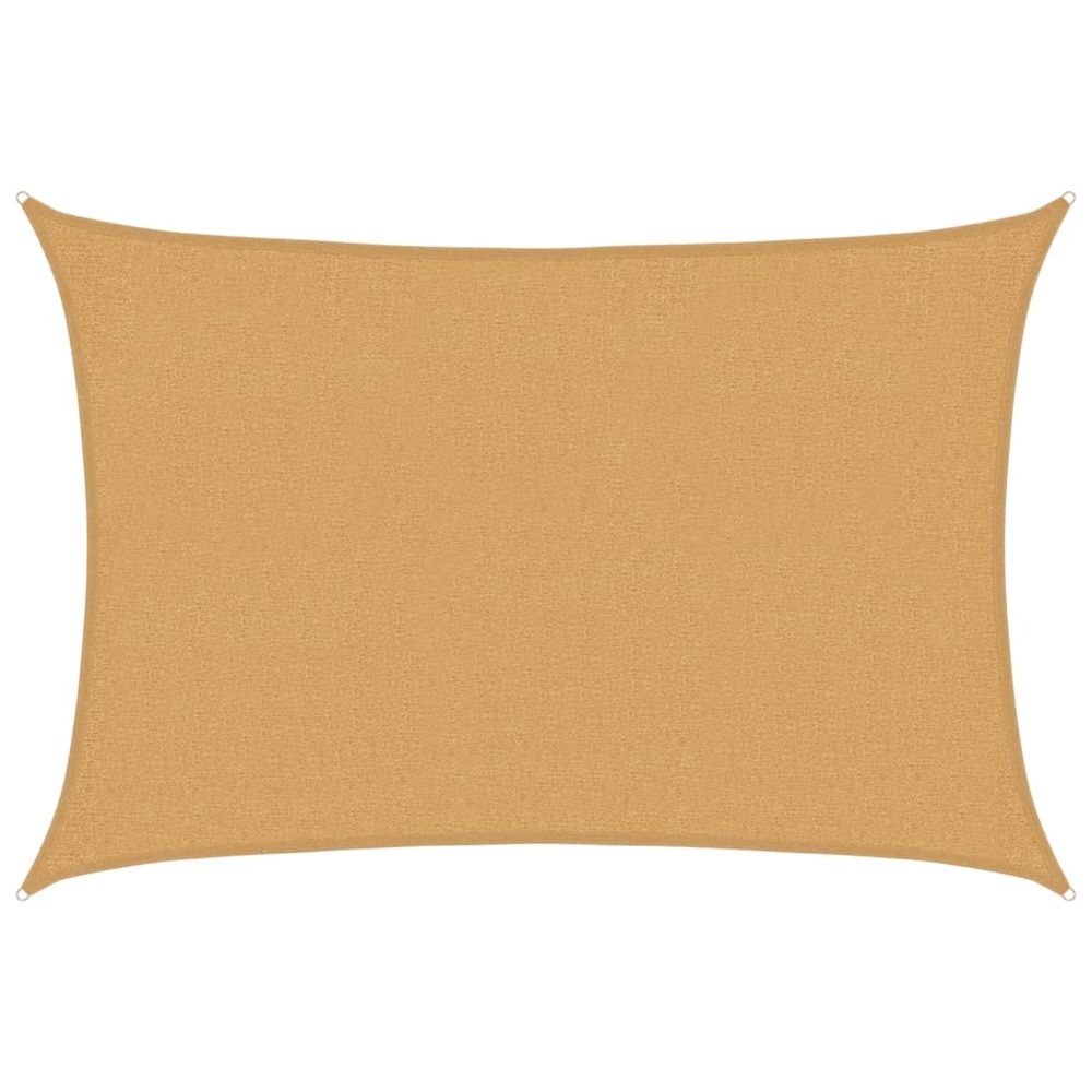 Voile d'ombrage 160 g/m² rectangulaire sable 2x3 m pehd
