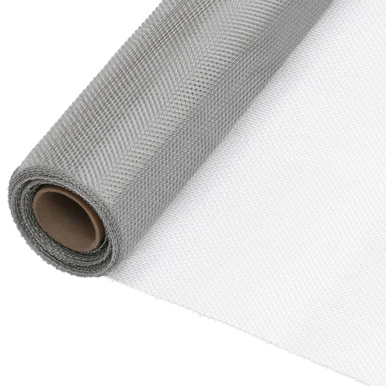 Écran en treillis acier inoxydable 80x2000 cm argenté
