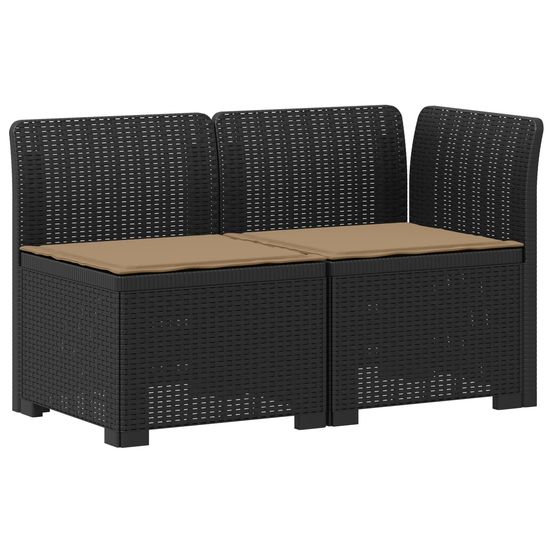 Canapé de jardin 2 places avec coussins look rotin 2 place pp