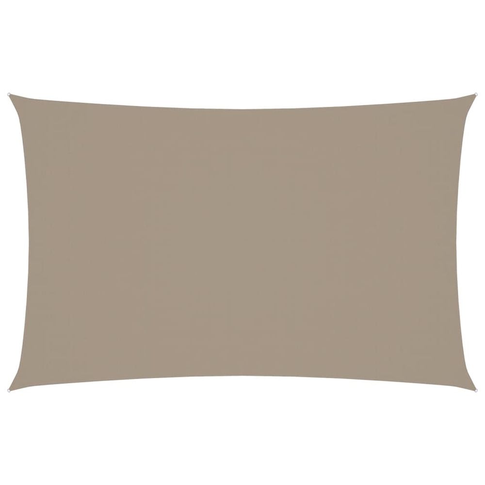 Voile de parasol tissu oxford rectangulaire 2x5 m taupe