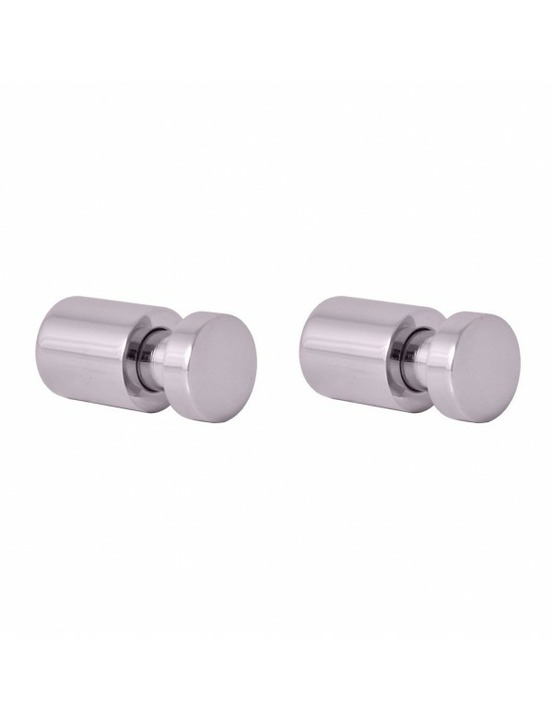 Lot de 2 patères colorado en laiton chromé 3cm x 1,6cm