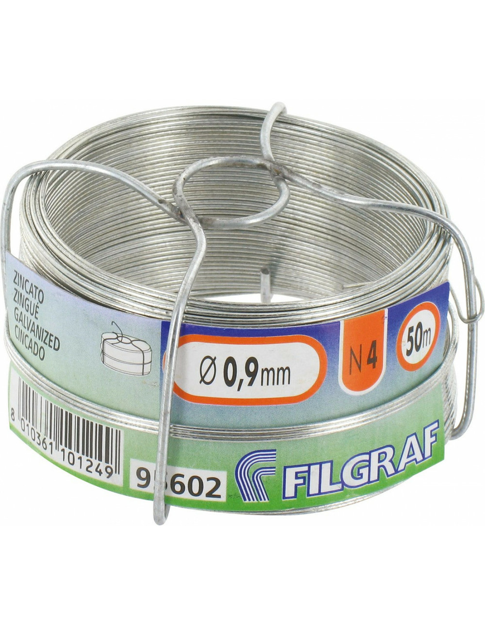 Fil zingué n° 4 - 0,90mmx50mts - 250gr