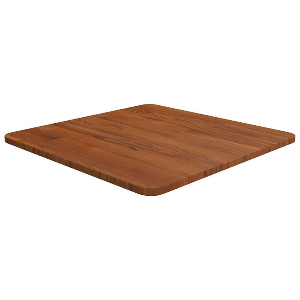 Dessus de table carré marron foncé50x50x1,5cm bois chêne traité