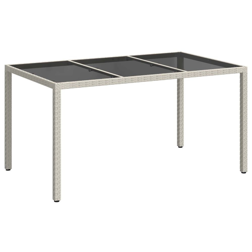 Table de jardin blanc 150 x 90 x 75 cm polyrotin