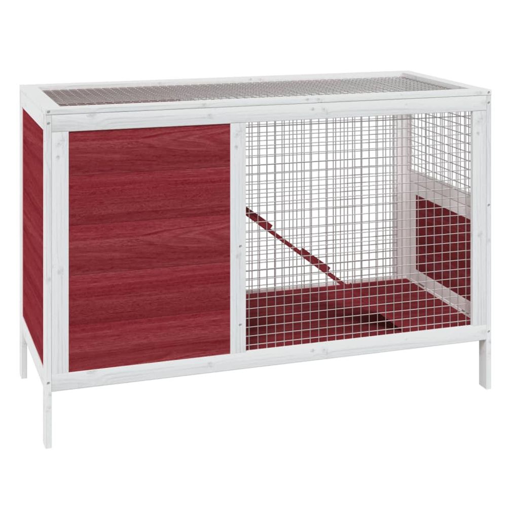 Clapier moka 103x44x69,5 cm bois de pin massif