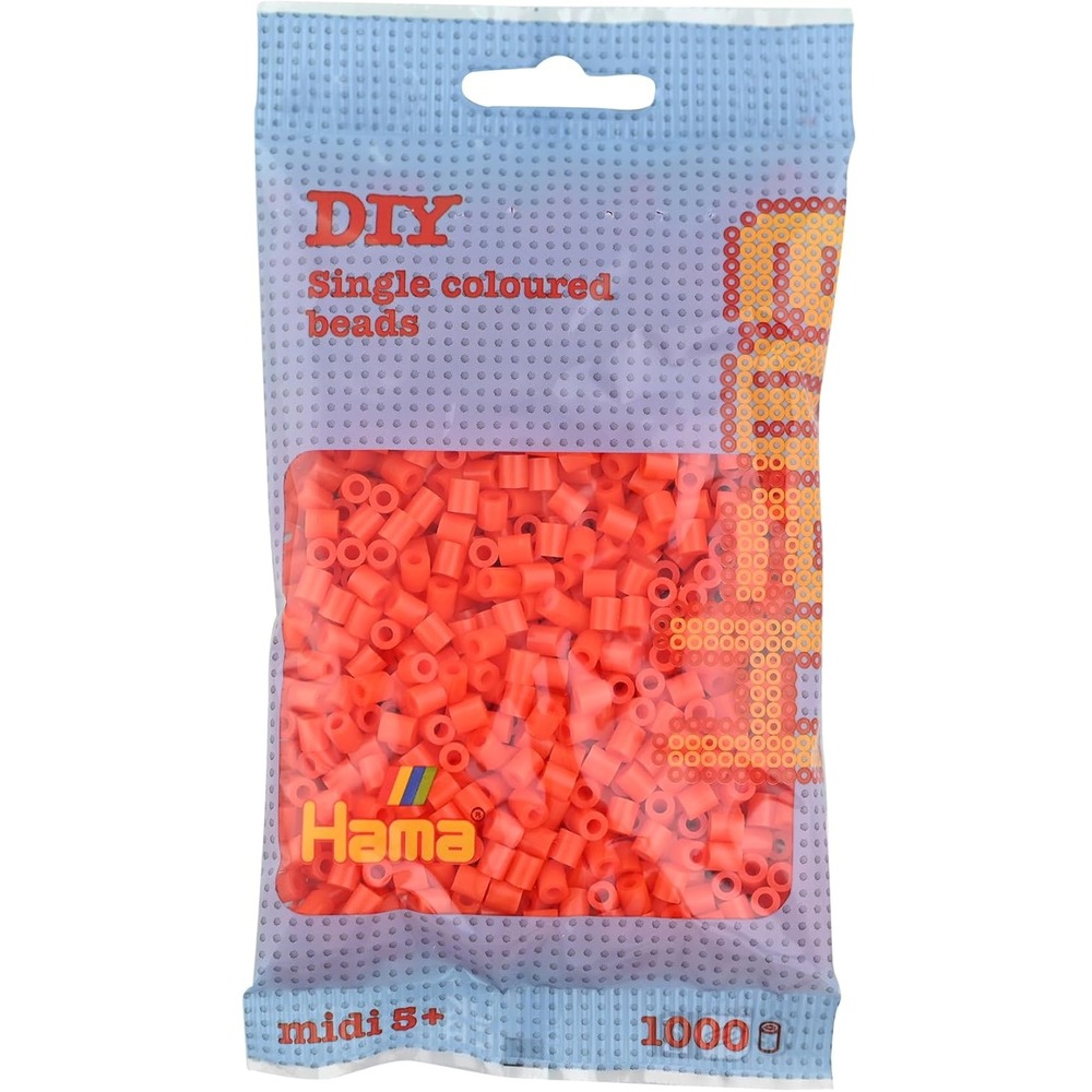 Sachet 1000 perles plastique midi orange