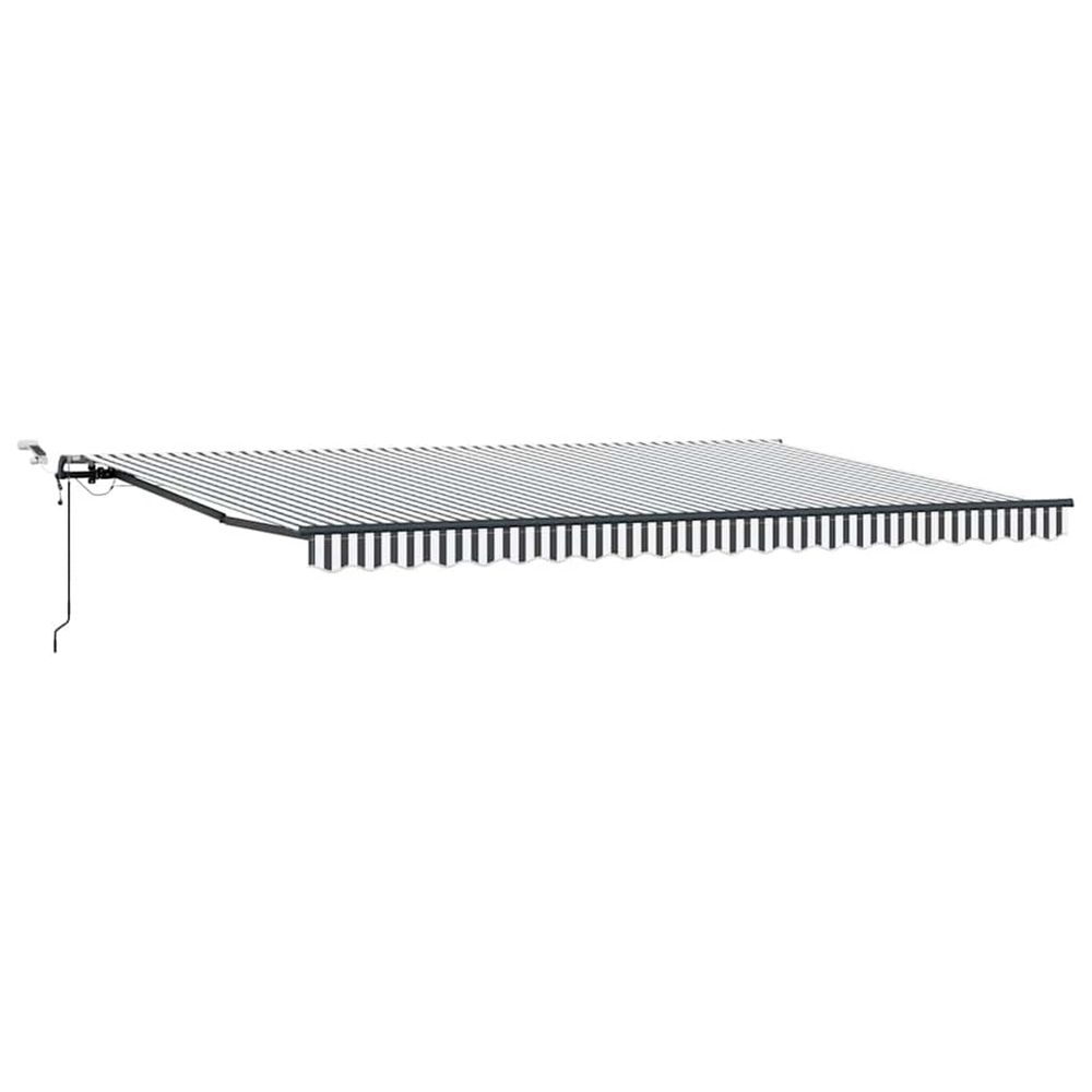 Auvent rétractable automatique avec led anthracite et blanc