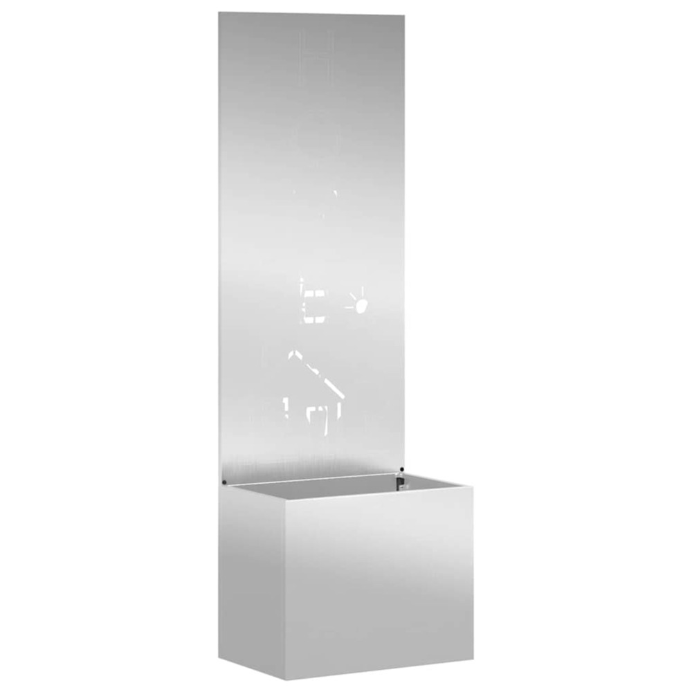 Écran de confidentialité de jardin fretwork argenté 50 x 140 cm