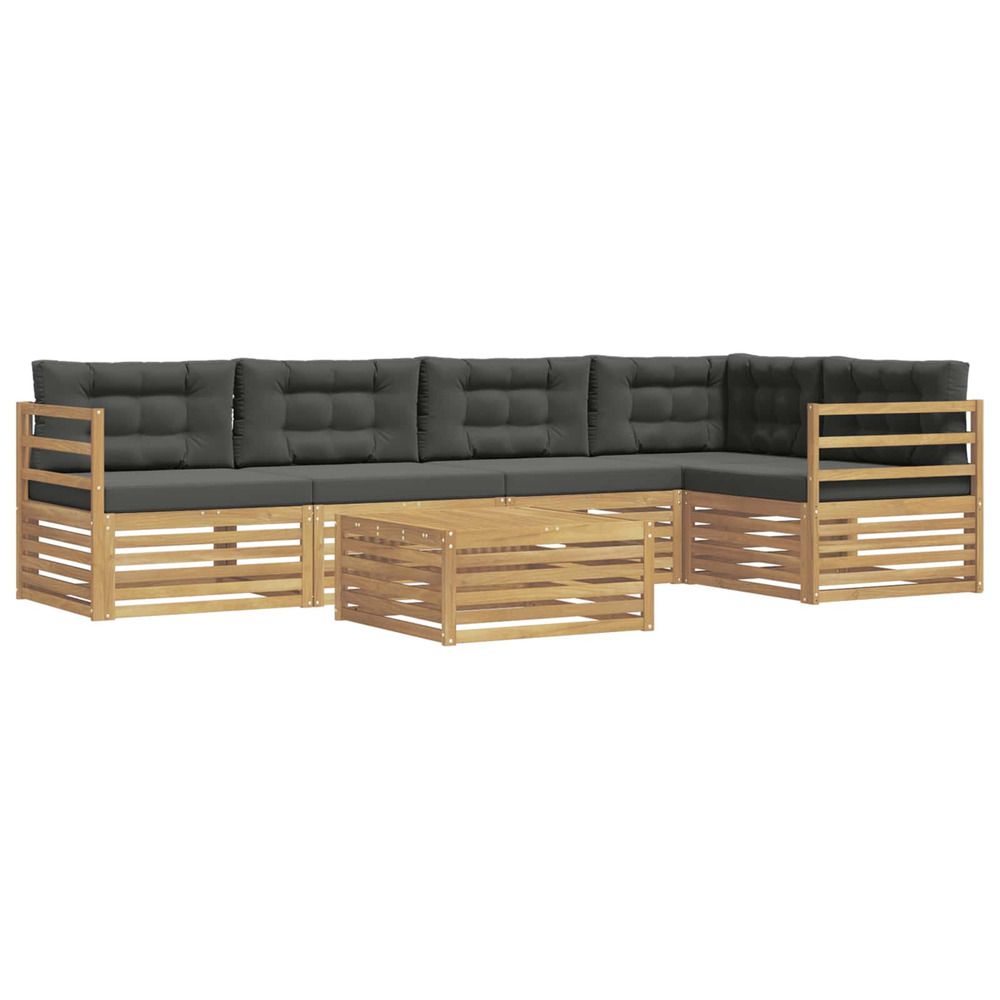 Ensemble de canapés d'extérieur 6 pc blanc et anthracite