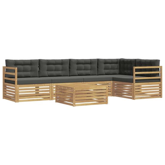 Ensemble de canapés d'extérieur 6 pc blanc et anthracite